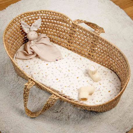 Drap housse couffin en coton sidonia Sidonia, beige, écru, blanc 2 - vertbaudet enfant 
