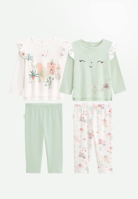 Lot de 2 pyjamas enfant arya Vert 1 - vertbaudet enfant 