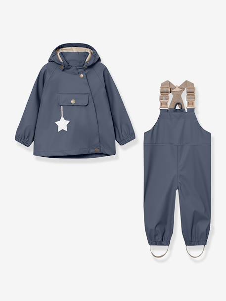 Ensemble enfant : veste de pluie & pantalon imperméable MATWAINIS bleu foncé+vert 1 - vertbaudet enfant 