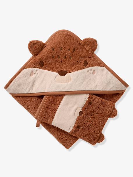 Cape de bain et gant HÉRISSON rouille 5 - vertbaudet enfant 