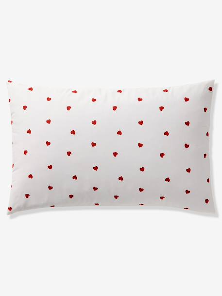 Parure housse de couette enfant et taie d'oreiller COEURS blanc imprimé 6 - vertbaudet enfant 