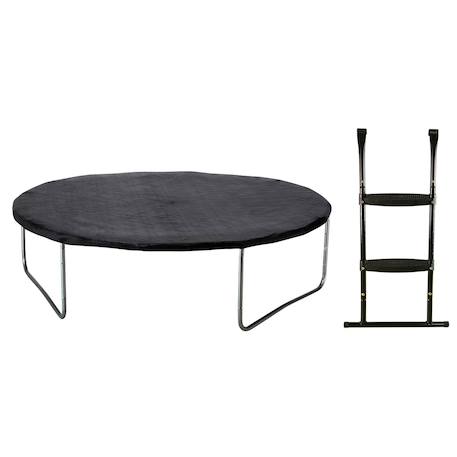 Trampoline jardin ø 360?cm + filet + échelle + bâche - jumpi 360 - noir/vert Vert 3 - vertbaudet enfant 
