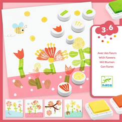 Coffret de tampons fleurs  - vertbaudet enfant