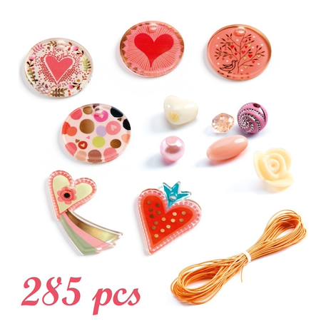 Perles fantaisies coeur Rose 2 - vertbaudet enfant 