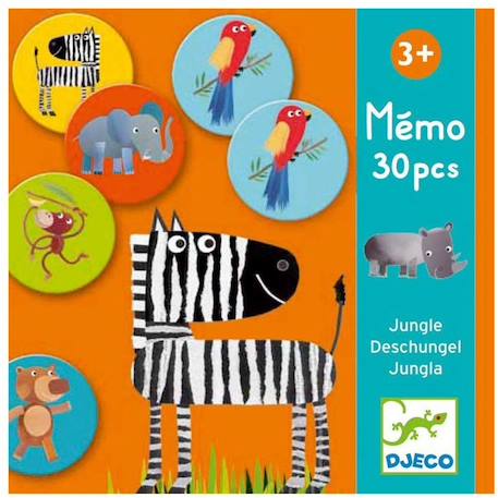 Jeux éducatifs - mémo jungle, 30 pièces Multicolore 1 - vertbaudet enfant 