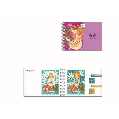 Le parfum des fleurs tableaux à pailleter Multicolore 4 - vertbaudet enfant 