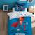 Parure de lit imprimée 100% coton, superman supera Bleu 1 - vertbaudet enfant 