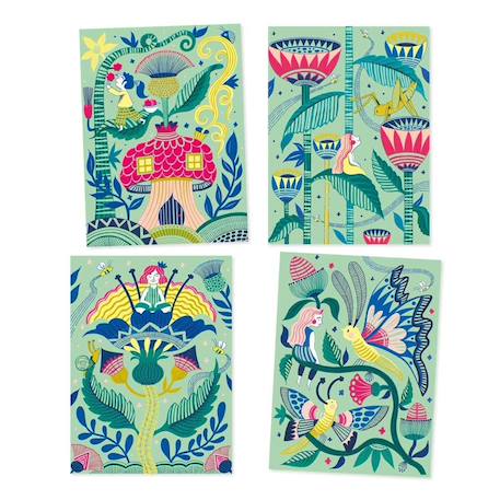 Cartes à gratter jardin fabuleux Multicolore 3 - vertbaudet enfant 