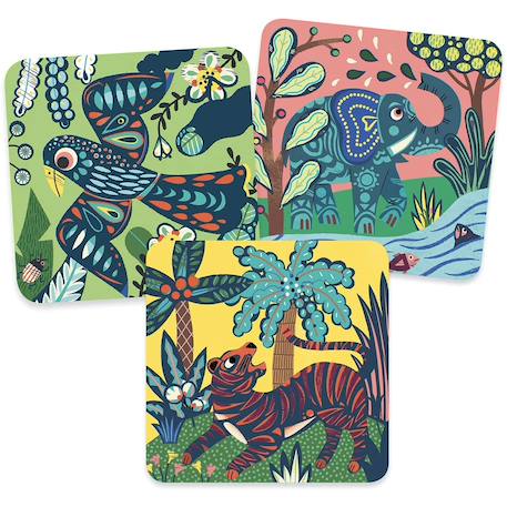 Cartes à gratter grosses bêtes Multicolore 3 - vertbaudet enfant 