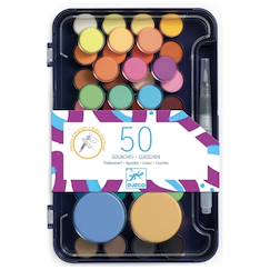 Jouet-Activités artistiques et musicales-Palette d'artiste 50 gouaches