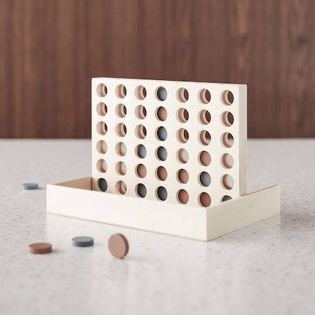 Jeu puissance 4 en bois Beige, orange, bleu 3 - vertbaudet enfant 