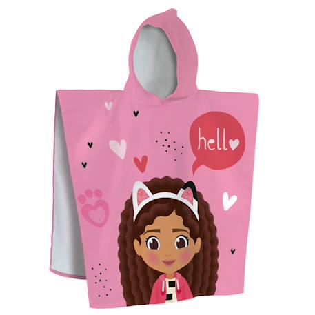 Cape de bain imprimée 100% coton, gabby et la maison magique duo Rose 2 - vertbaudet enfant 