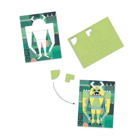 Monsters gallery collage relief Multicolore 3 - vertbaudet enfant 
