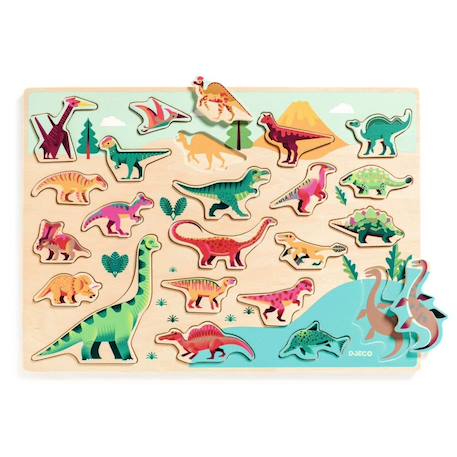 Puzzle dino Multicolore 4 - vertbaudet enfant 