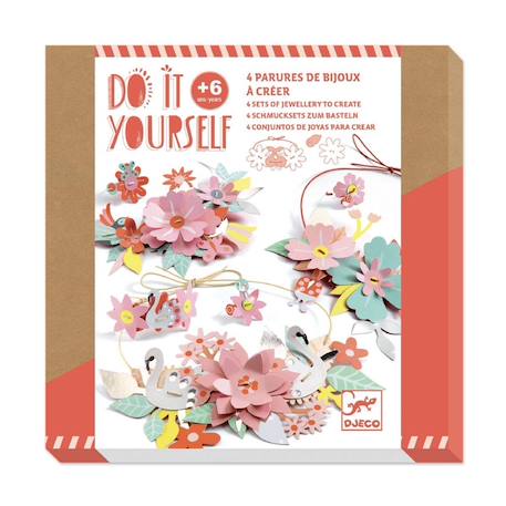 Do it yourself 4 parures de bijoux à créer multicolore Multicolore 1 - vertbaudet enfant 