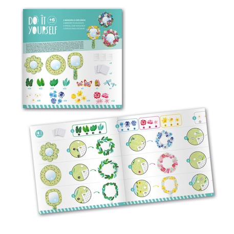 Do it yourself 3 miroirs à décorer douceur florale Multicolore 4 - vertbaudet enfant 
