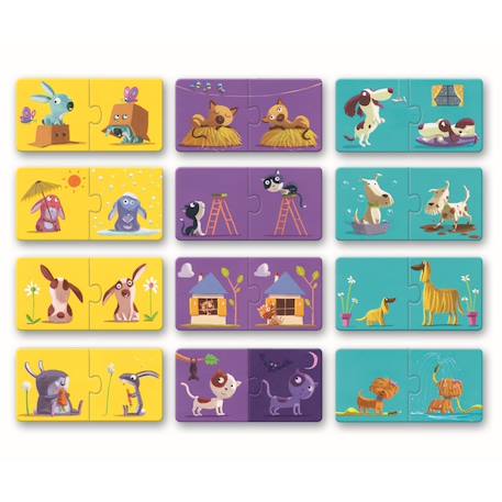 Puzzle duo contraire Multicolore 3 - vertbaudet enfant 