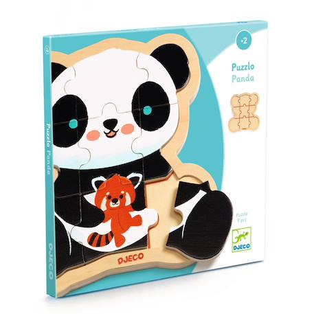 Puzzle en bois hérisson Multicolore 2 - vertbaudet enfant 
