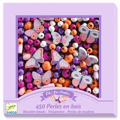 450 Perles en bois papillons  - vertbaudet enfant