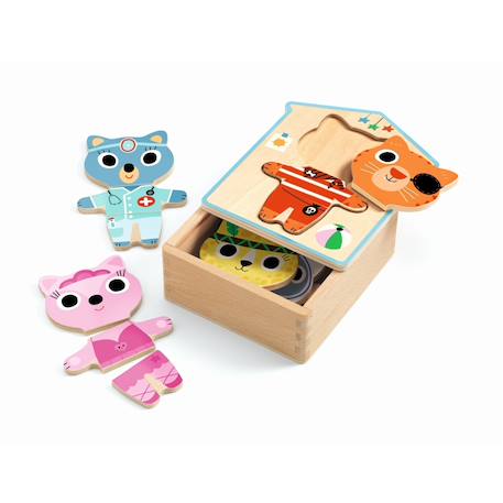 Puzzles bois - dressup-mix Multicolore 1 - vertbaudet enfant 
