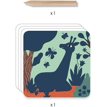 Cartes à gratter grosses bêtes Multicolore 4 - vertbaudet enfant 