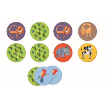 Jeux éducatifs - mémo jungle, 30 pièces Multicolore 2 - vertbaudet enfant 