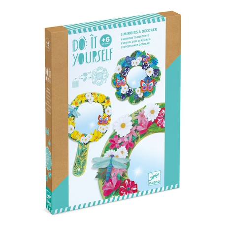 Do it yourself 3 miroirs à décorer douceur florale Multicolore 1 - vertbaudet enfant 