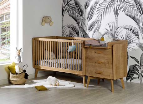 Lit bébé évolutif vintage icone Bois 1 - vertbaudet enfant 