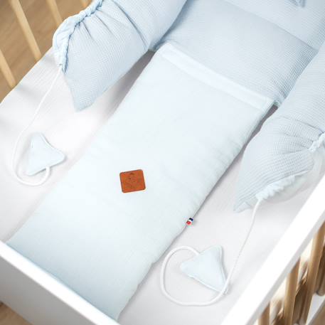 Cocon nid réducteur de lit en coton nid d'abeille Beige+Bleu+Écru+Rose 10 - vertbaudet enfant 
