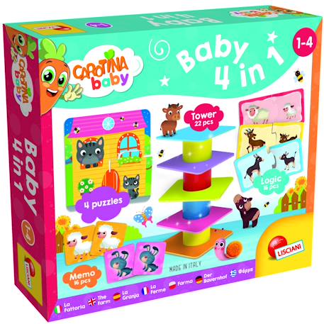 Carotina baby 4 en 1 'la ferme' Multicolore 1 - vertbaudet enfant 