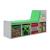 Banc de rangement avec 2 coussins et 4 bacs de rangement Gris - motif minecraft 1 - vertbaudet enfant 