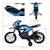 Moto électrique enfant 25w 6v 3 km/h max. Effets lumineux sonores roulettes amovibles Bleu+Rouge 2 - vertbaudet enfant 