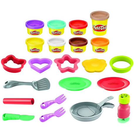 Play-doh kitchen créations crêpes sautées Multicolore 3 - vertbaudet enfant 
