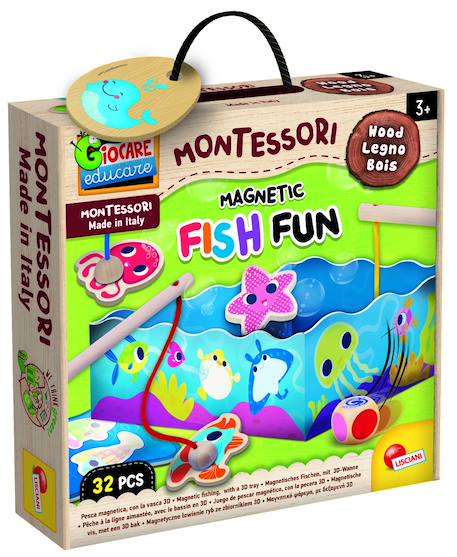 Montessori baby bois fish fun 'pêche à la ligne magnétique' Multicolore 1 - vertbaudet enfant 