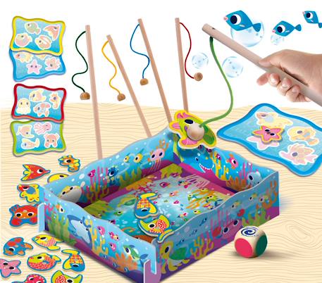 Montessori baby bois fish fun 'pêche à la ligne magnétique' Multicolore 5 - vertbaudet enfant 