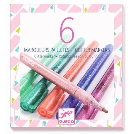Marqueurs pailletés Multicolore 1 - vertbaudet enfant 