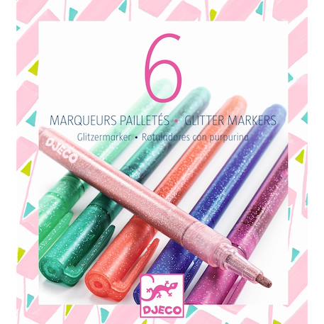 Marqueurs pailletés Multicolore 2 - vertbaudet enfant 