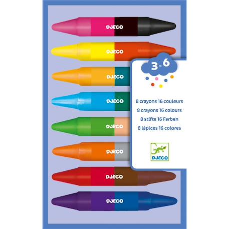 Crayon de cire doubles côtés Multicolore 1 - vertbaudet enfant 