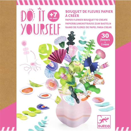 Do it yourself délicat bouquet de fleurs papier à créer Multicolore 1 - vertbaudet enfant 