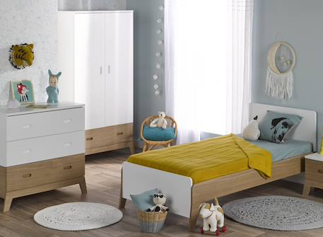 Armoire enfant et bébé archipel Blanc & chêne 3 - vertbaudet enfant 