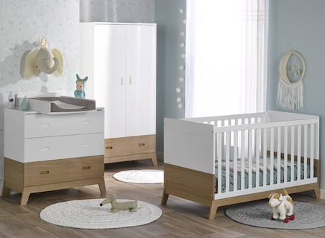 Lit bébé évolutif archipel Blanc & chêne 4 - vertbaudet enfant 