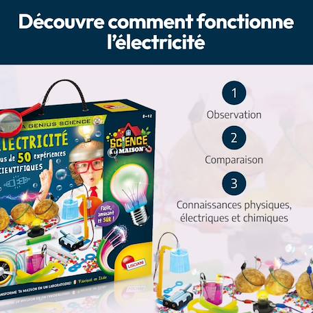 Lisciani - coffret 50 expériences scientifiques - i'm a genius - jeux éducatif - enfant de 8 à 12 ans Multicolore 2 - vertbaudet enfant 