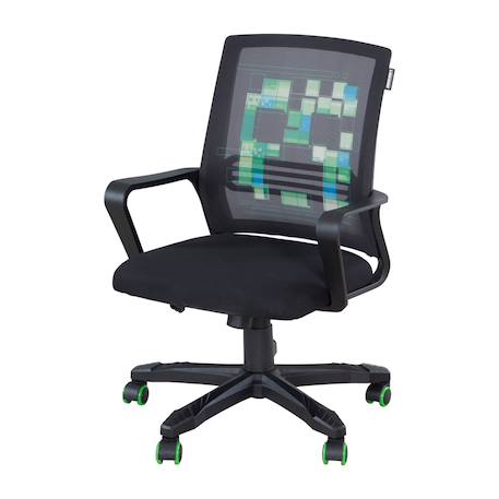 Chaise gaming minecraft – rotation 360° et hauteur ajustable Noir - creeper 1 - vertbaudet enfant 
