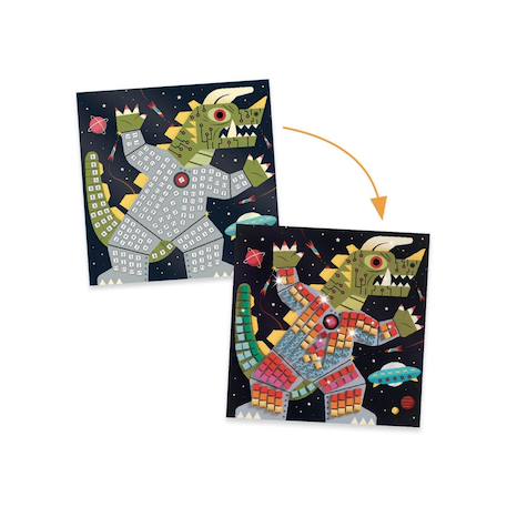 Mosaïques space battle Multicolore 3 - vertbaudet enfant 