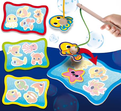 Montessori baby bois fish fun 'pêche à la ligne magnétique' Multicolore 3 - vertbaudet enfant 