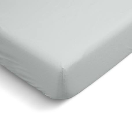 Drap housse uni percale de coton bonnet 28cm Anthracite+Gris clair+Kaki+Moutarde 6 - vertbaudet enfant 