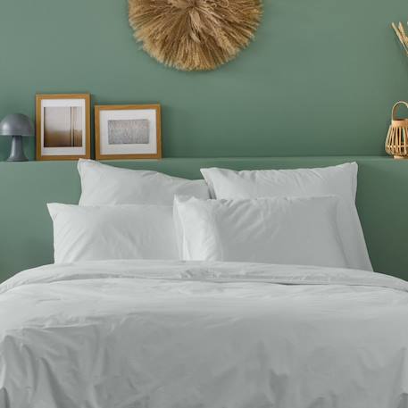 Lot de 2 taies d'oreiller percale de coton Blanc+Gris clair+Kaki+Moutarde+Terracotta 7 - vertbaudet enfant 