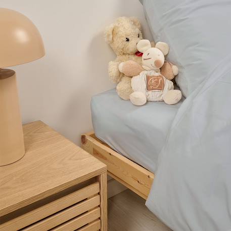 Drap housse uni percale de coton bonnet 28cm Anthracite+Gris clair+Kaki+Moutarde 5 - vertbaudet enfant 