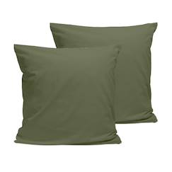 Linge de maison et décoration-Linge de lit enfant-Lot de 2 taies d'oreiller percale de coton