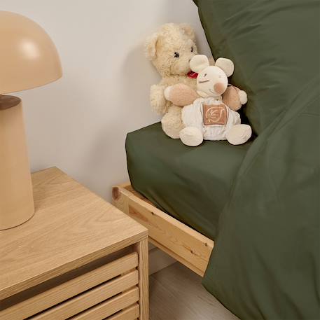 Parure de lit percale de coton unie Blanc+Kaki+Moutarde 9 - vertbaudet enfant 